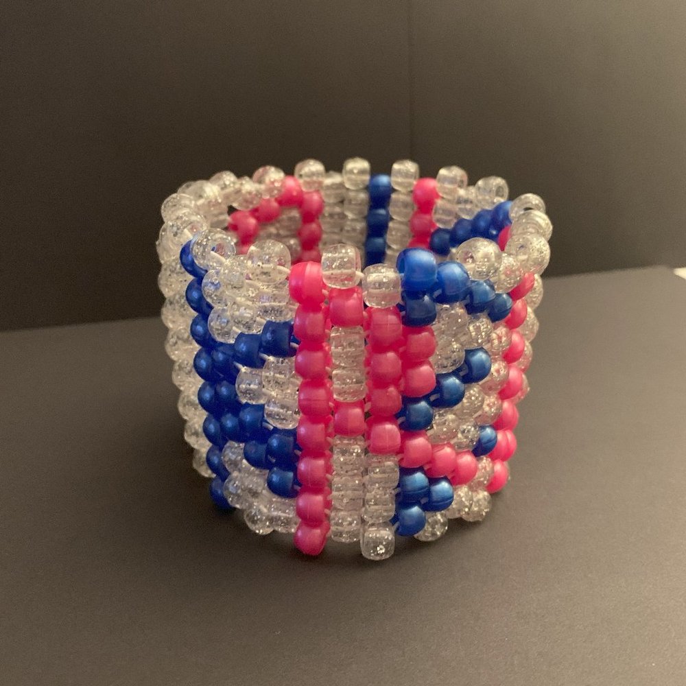 Krewella Glitter Kandi Cuff Bead Bracelet Rave & Festival Accessory